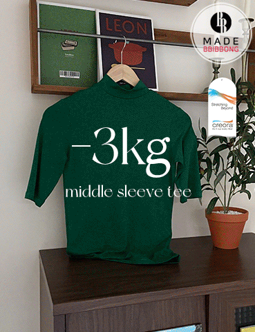 [삐뽕메이드/1+1할인]-3kg 반목 5부소매티셔츠(크레오라원단,4color)